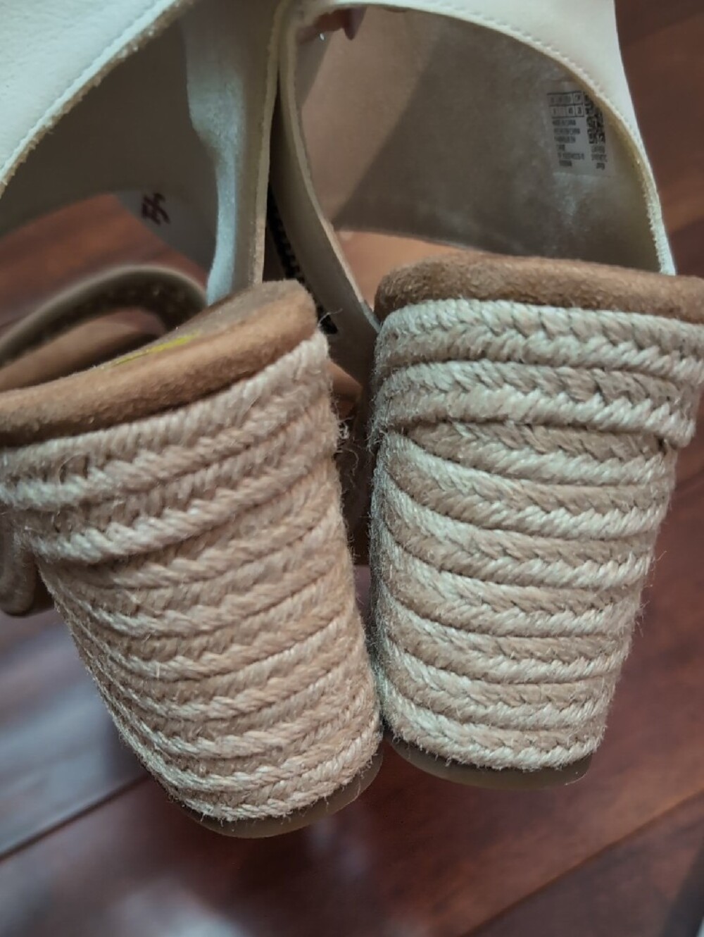 TOMS Women's White Woven Ankle-Strap Sandals - Picture 3 of 5